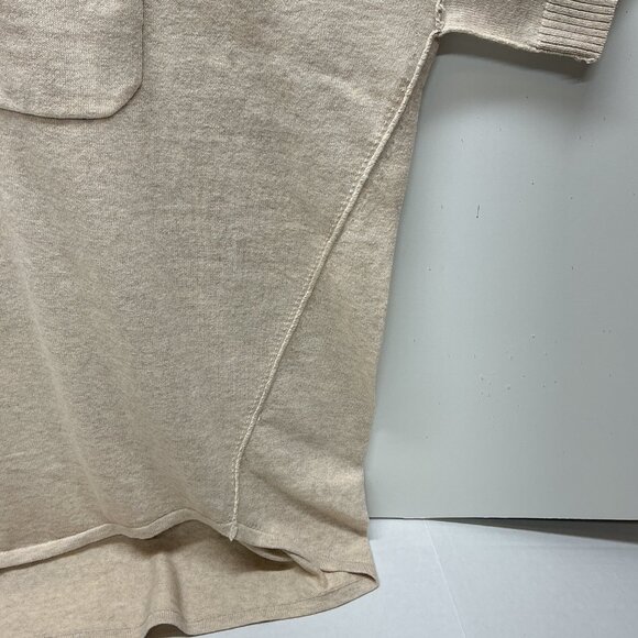 2X Top Tulip Hem Oversized Isaac Mizrahi Live A397083-Heather Oatmeal - Picture 6 of 11